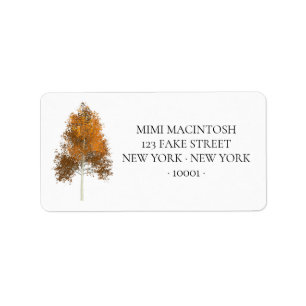 Autumn Leaves Tree Address Labels