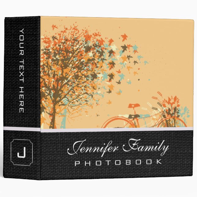 Autumn Leaves Trees Family Photo Books 3 Ring Binder (Front/Spine)