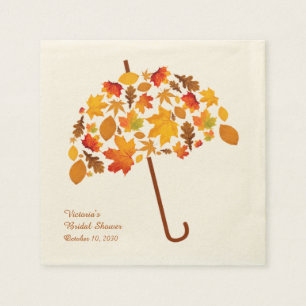 Autumn Leaves Umbrella Napkins