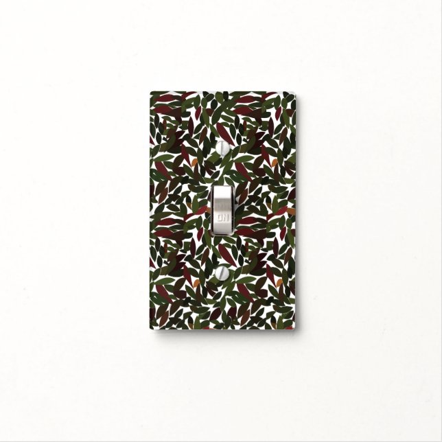 Autumn Leaves Vintage Elegant Light Switch Cover (In Situ)