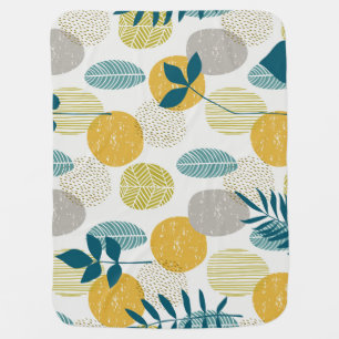 Autumn leaves, vintage seamless pattern. baby blanket