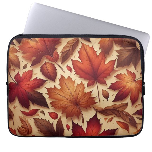 Autumn Leaves Wall Art Laptop Sleeve (Front)