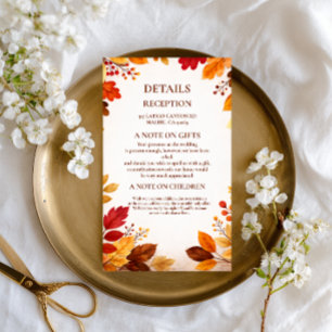 Autumn Leaves Warm Botanical Enclosure Card