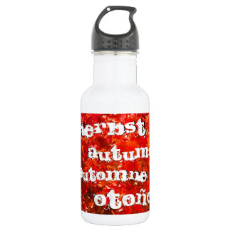 Autumn leaves water bottle