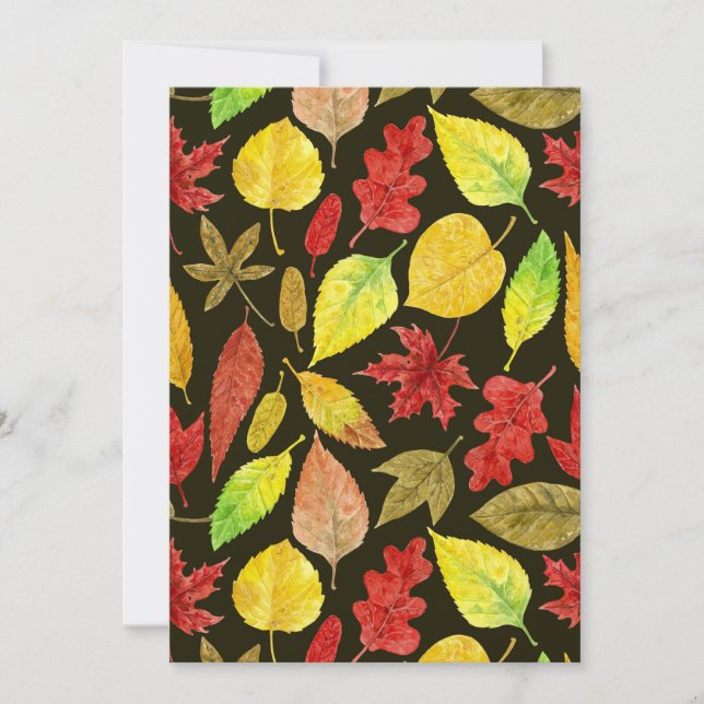 Autumn leaves watercolor dark (Front)