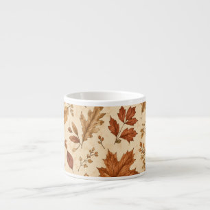 Autumn Leaves Watercolor Pattern  Espresso Cup