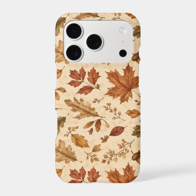 Autumn Leaves Watercolor Pattern  Iphone Case (Back)