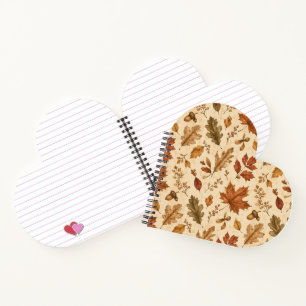 Autumn Leaves Watercolor Pattern Notebook