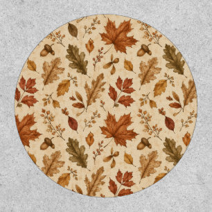 Autumn Leaves Watercolor Pattern Patch