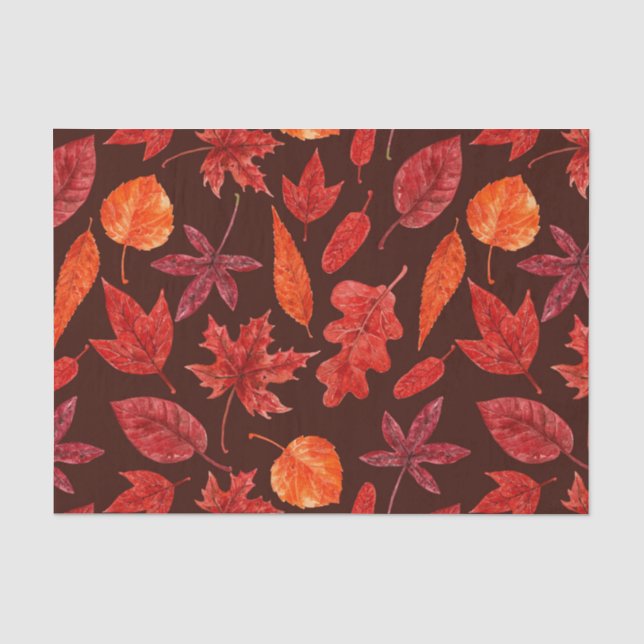 Autumn leaves watercolor tissue paper (Front)