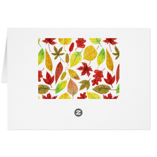 Autumn leaves watercolor white (Back Horizontal)