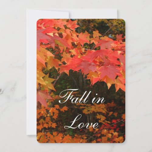 Autumn Leaves Wedding Bridal Shower Invitation