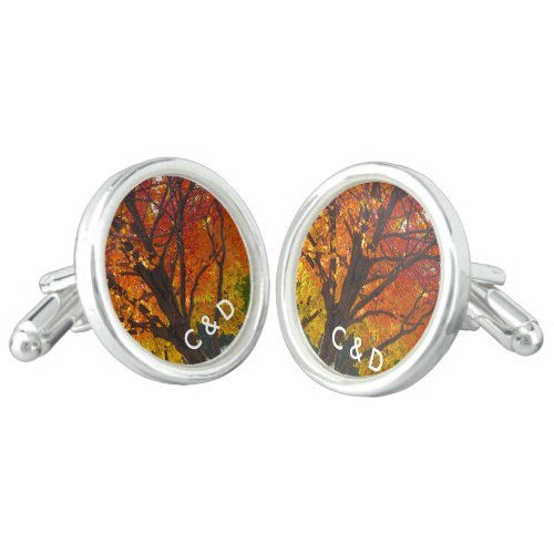 Autumn Leaves Wedding Cufflinks