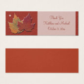 Autumn Leaves Wedding Favor Tags (Front & Back)