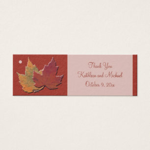Autumn Leaves Wedding Favor Tags