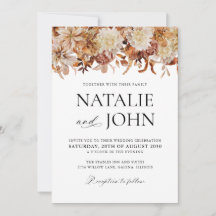 Autumn Leaves Wedding Invitation 