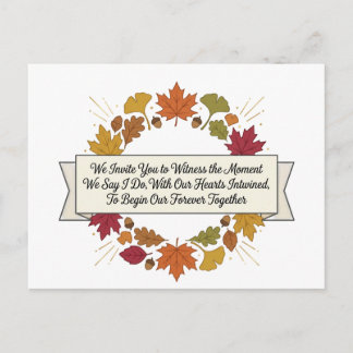 Autumn Leaves Wedding Invitation