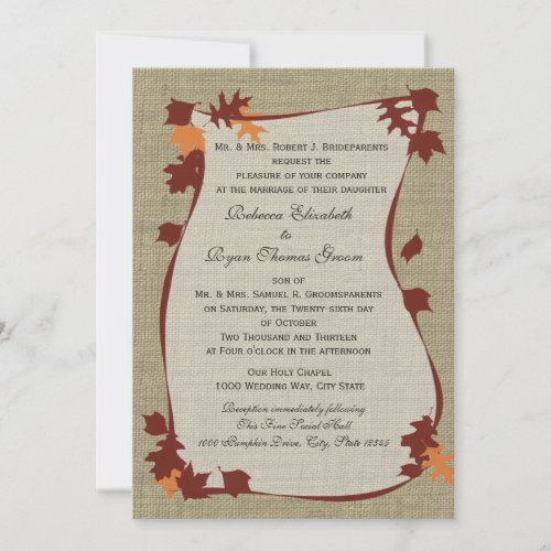 Autumn Leaves Wedding Invitations