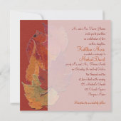 Autumn Leaves Wedding Invitation (Back)
