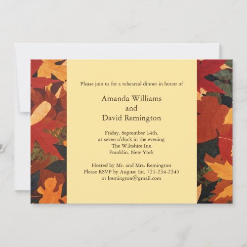 Autumn Leaves Wedding Invitation