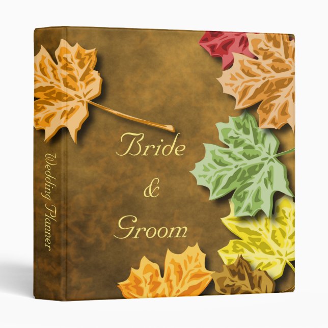 Autumn Leaves Wedding Planner Binder (Front/Spine)