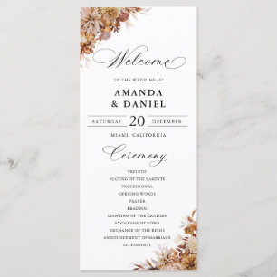 Autumn Leaves Wedding Program