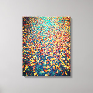 Autumn Leaves Wet Forest Path Canvas Print