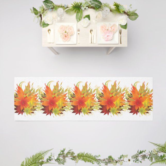 Autumn Leaves White Outdoor Rug (Insitu (Wedding 2))