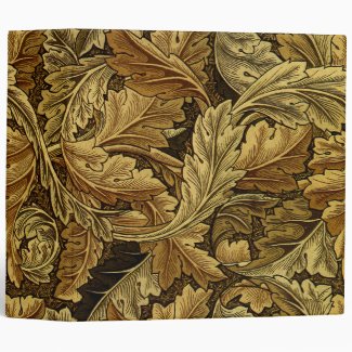 Autumn leaves William Morris pattern Binder
