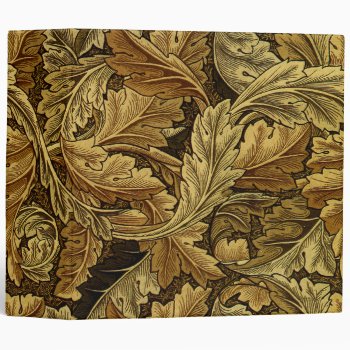 Autumn Leaves William Morris Pattern Binder by YANKAdesigns at Zazzle