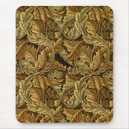 Autumn leaves William Morris pattern Mouse Pad