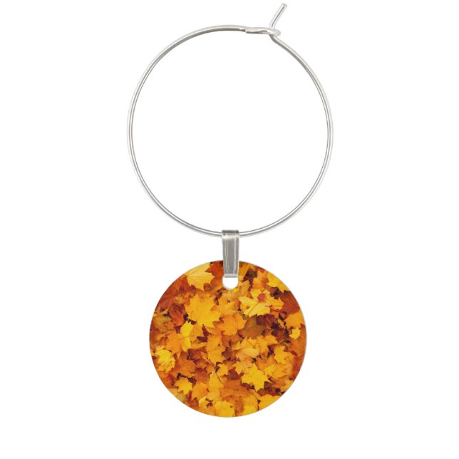 Autumn Leaves Wine Charm (Front)