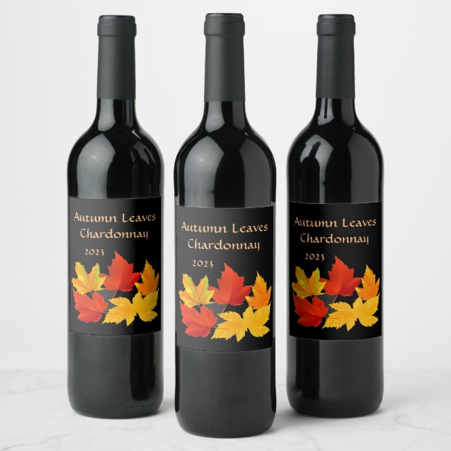 Autumn Leaves Wine Labels