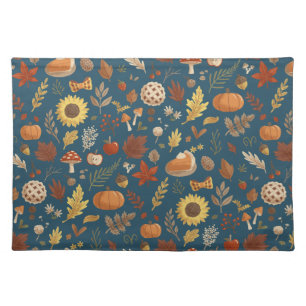 Autumn Leaves with a Dash of Thanksgiving Cloth Placemat