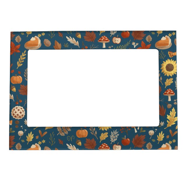 Autumn Leaves with a Dash of Thanksgiving Magnetic Frame (Front)
