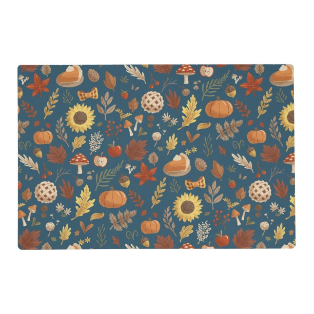 Autumn Leaves with a Dash of Thanksgiving Placemat (Front)