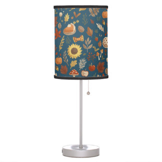 Autumn Leaves with a Dash of Thanksgiving Table Lamp