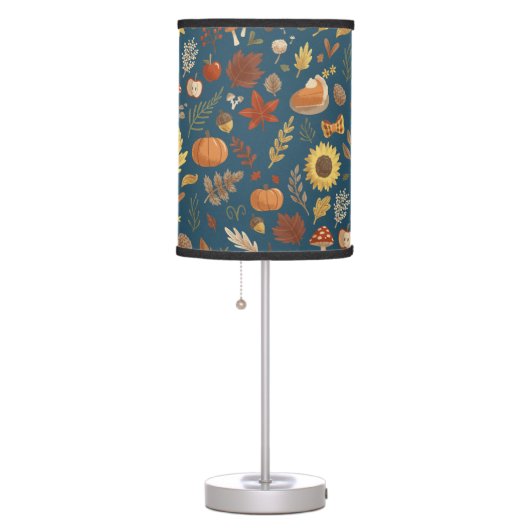 Autumn Leaves with a Dash of Thanksgiving Table Lamp (Right)