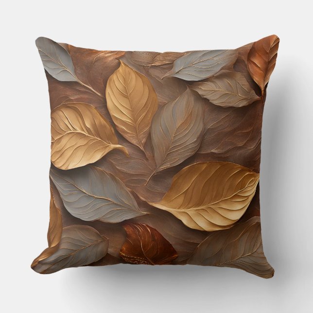 Autumn Leaves with a Touch of Class Throw Pillow (Front)