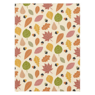 Autumn Leaves with Acorns in Terracotta brown Tablecloth