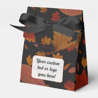 Autumn Leaves with Custom Black Color and Text