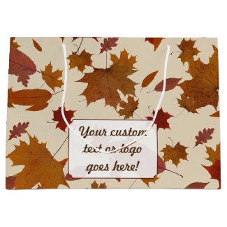 Autumn Leaves with Custom Color and Text Label