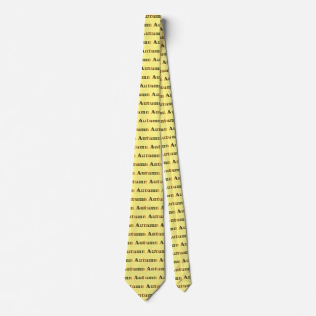 Autumn Leaves Word Custom Ties (Front)