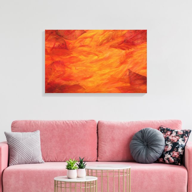 Autumn Leaves Wrapped Canvas Print (Insitu(LivingRoom))