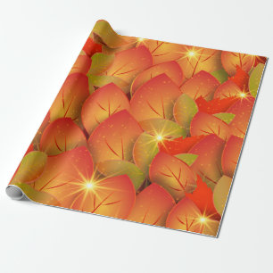 autumn leaves wrapping paper