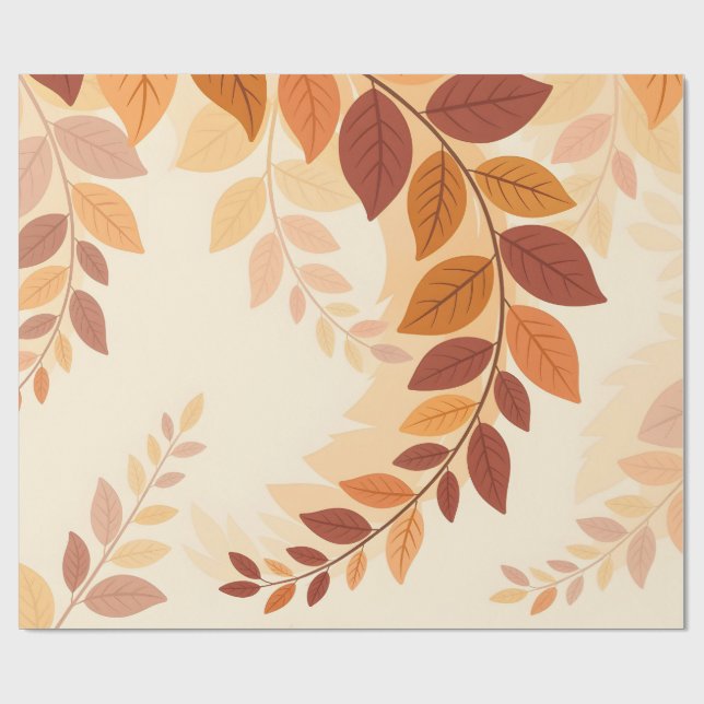Autumn Leaves Wrapping Paper (Flat)
