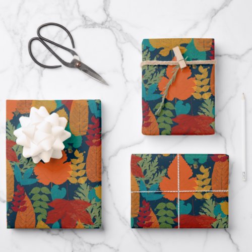 Autumn Leaves Wrapping Paper Sheets