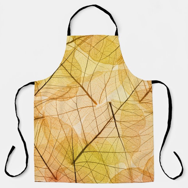 Autumn Leaves yellow and orange Background - trans Apron (Front)