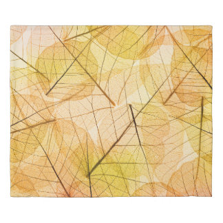 Autumn Leaves yellow and orange Background - trans Duvet Cover