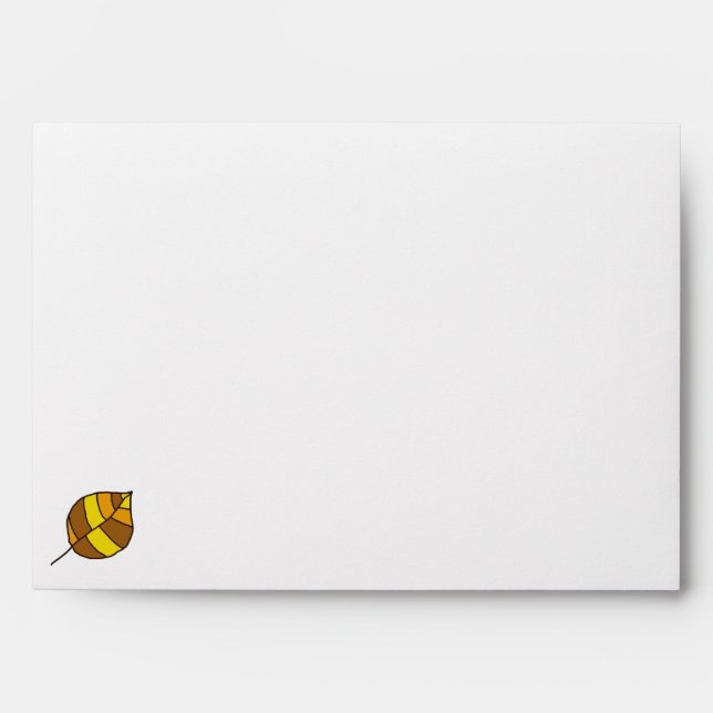 Autumn Leaves Yellow with Address Envelope (Front)